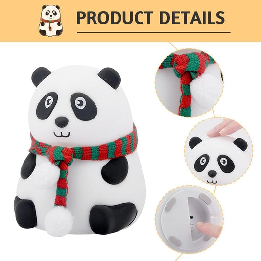 Panda Night Lamp, Panda Touch Silicone Lamp, 7 Colour Changing