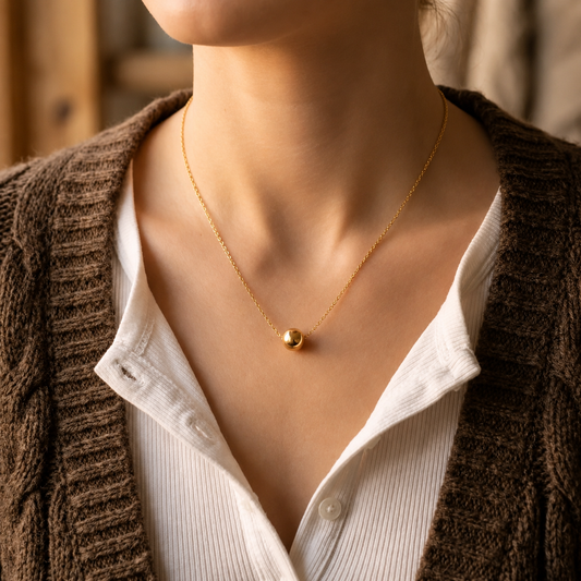 Shimmering Pack of 6 Gold Plated Necklaces for Girls & Women -6 pieces